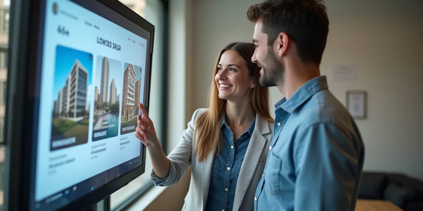 Zidni touch ekran za interaktivnu prezentaciju nekretnina